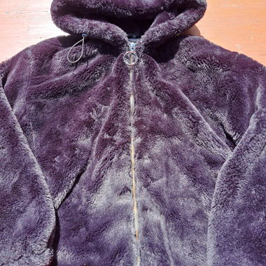 Soft black faux fur jacket