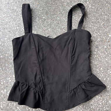 Top Peplum Nero