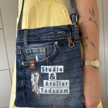 Borsa a tracolla in denim