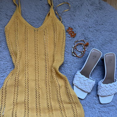 Robe de plage orange 