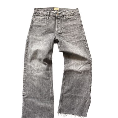 Jeans grigi a gamba larga
