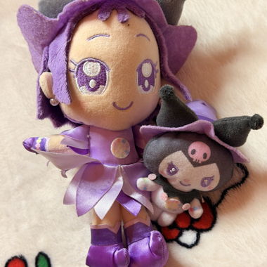 Peluche Onpu & Kuromi Ojamajo Doremi x Sanrio