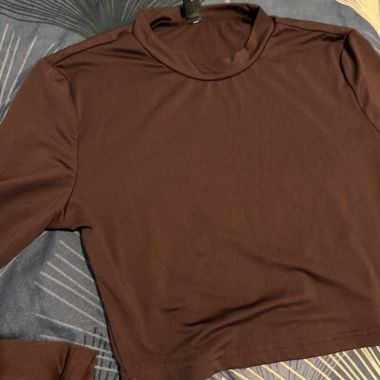 Crop top marron
