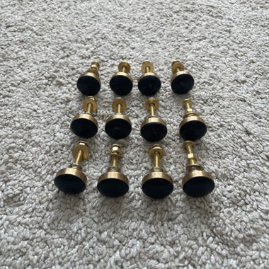 Pomelli per cassetti 12 pz nero/oro