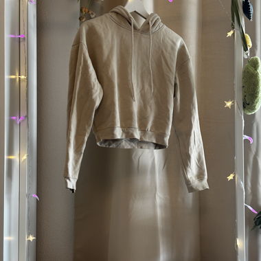 Beige Cropped-Hoodie – Basigal – XS