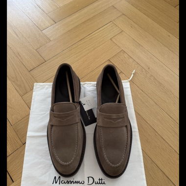 Brown Massimo Dutti Moccasins