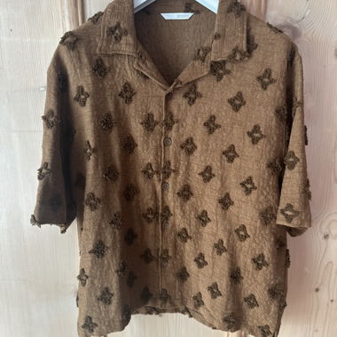 Zara Brown Short-Sleeve Shirt