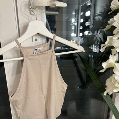 Crop top beige 