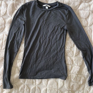 long sleeve gray top hm