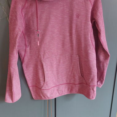 Felpa con cappuccio rosa scuro