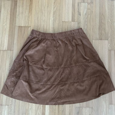 Jupe marron en A avec poches