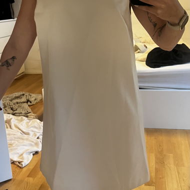 White A-line Dress with Bow on the Back