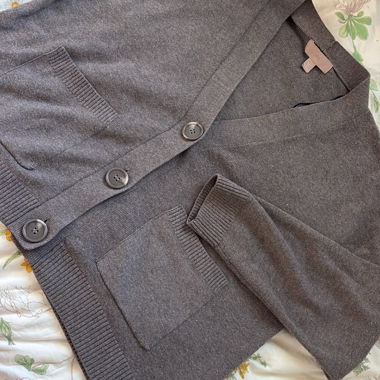 Grey button cardigan