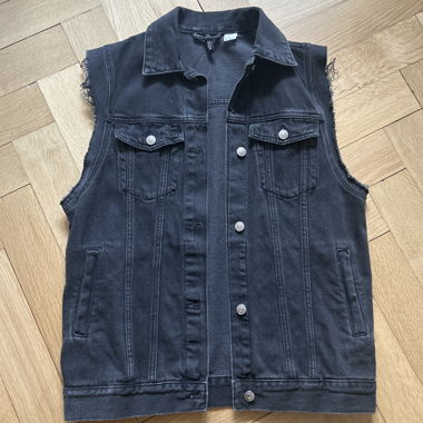 Gilet en denim noir