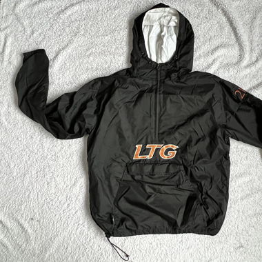 Veste imperméable noire à capuche LTG, taille M