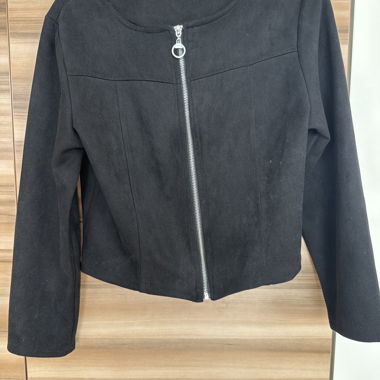 Veste noire à fermeture éclair