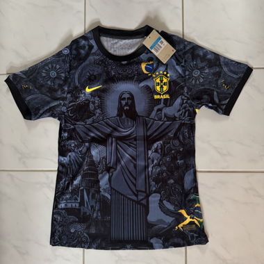 Brazil Jesus Jersey Black