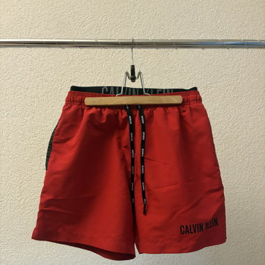 Red swimming shorts