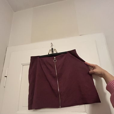 Burgundy Cord Skirt