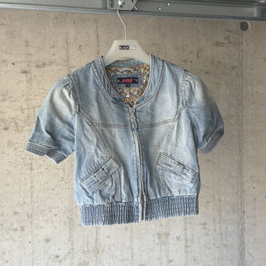 Short Denim Jacket PINK