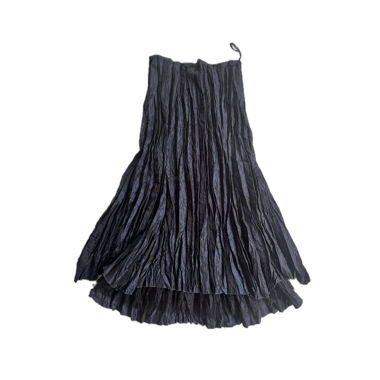 jupe midi bleu foncé avec dentelle