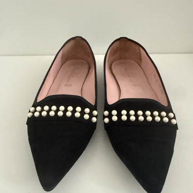 Pretty Ballerinas Black Ballerinas with Pearls