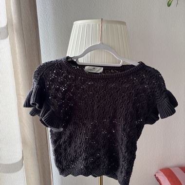 H&M Dark Grey Lace Top
