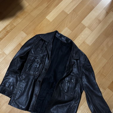 Thrifted brown leather jacket