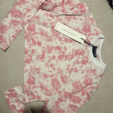 langärmliges Top PEGADOR rosa Tie-Dye XS