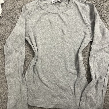 T-shirt à manches longues gris Zara