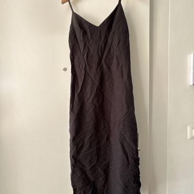 Linen Dress with Leg Slit