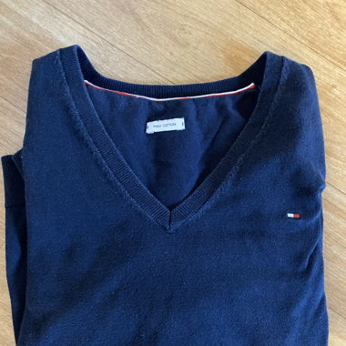 Pull Tommy Hilfiger bleu marine M
