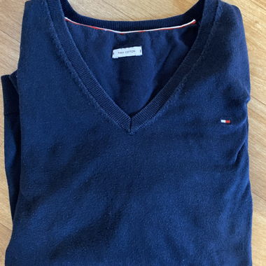 Pull Tommy Hilfiger bleu marine M