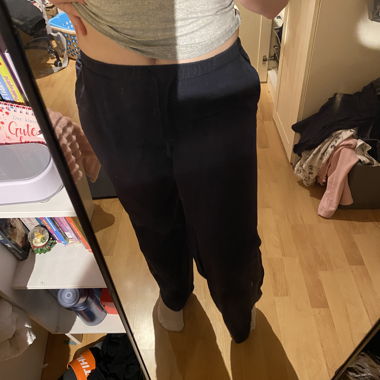Pantalon en lin bleu marine de STR teen