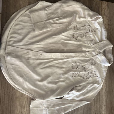 Embroidered Satin Shirt