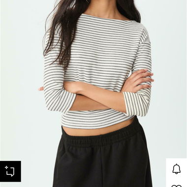 Stradivarius striped long-sleeve top