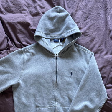 Sweat zippé Ralph Lauren gris 