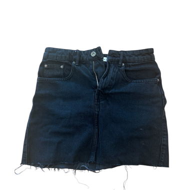 Schwarzer Denim Rock