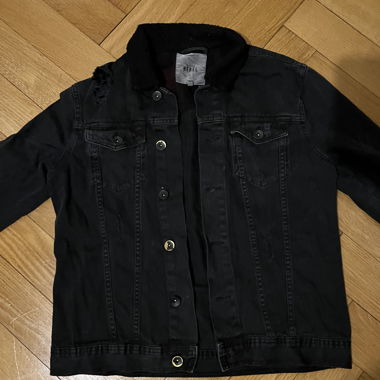 Veste en jean noire Rebel