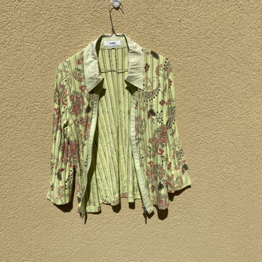 Green Jacket/Blouse with Floral print