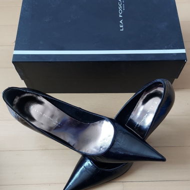 Schwarze Lack-Pumps Lea Foscati