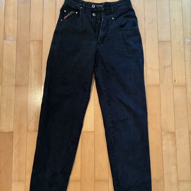 Jeans Union Bay a vita alta dark wash