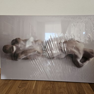 Tableau, statue en argile sur toile