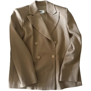 maison Margiela double breasted camel blazer 