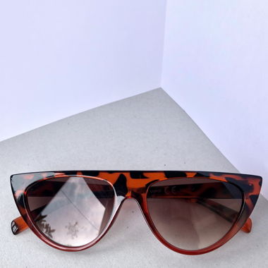 Sonnenbrille, cateye, orange gemustert UV400
