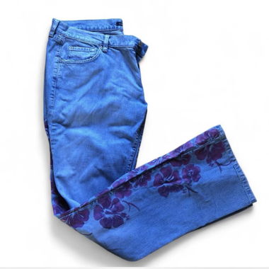 Vintage painted low rise jeans