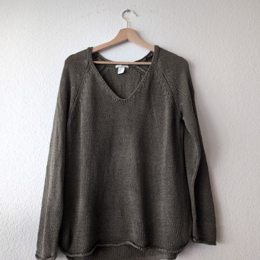 Maglione in maglia olivgrigio