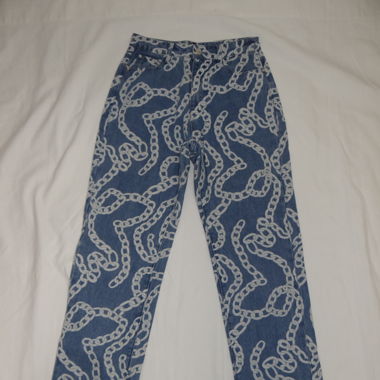 Missue Chain Print Jeans Tapered Fit