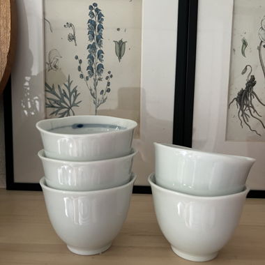 Japanische Teebechers zur Verkostung (Hasami-yaki)