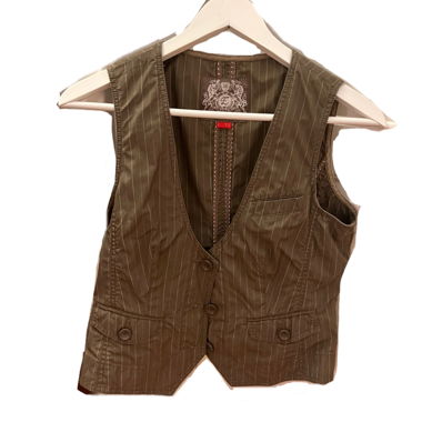 Vintage brown pinstripe vest